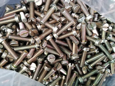 25 x Zylinderschraube M5x12 Zylinderkopfschraube DIN84 Schlitz gelb chromatiert