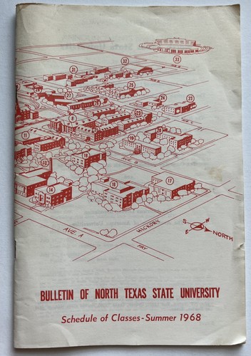 1968-bulletin-of-north-texas-state-university-class-schedule-vintage-ebay
