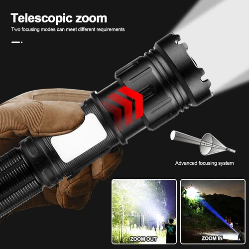 1000000 Lumen Taschenlampe COB LED USB 5000 Meter Taktisches Fackel Arbeitslicht - Bild 6 von 12