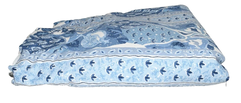 Tela de tapicería de algodón vintage Waverly Southwind azul blanco 54" de ancho 7 yardas. 20 pulgadas Foto 4 de 4