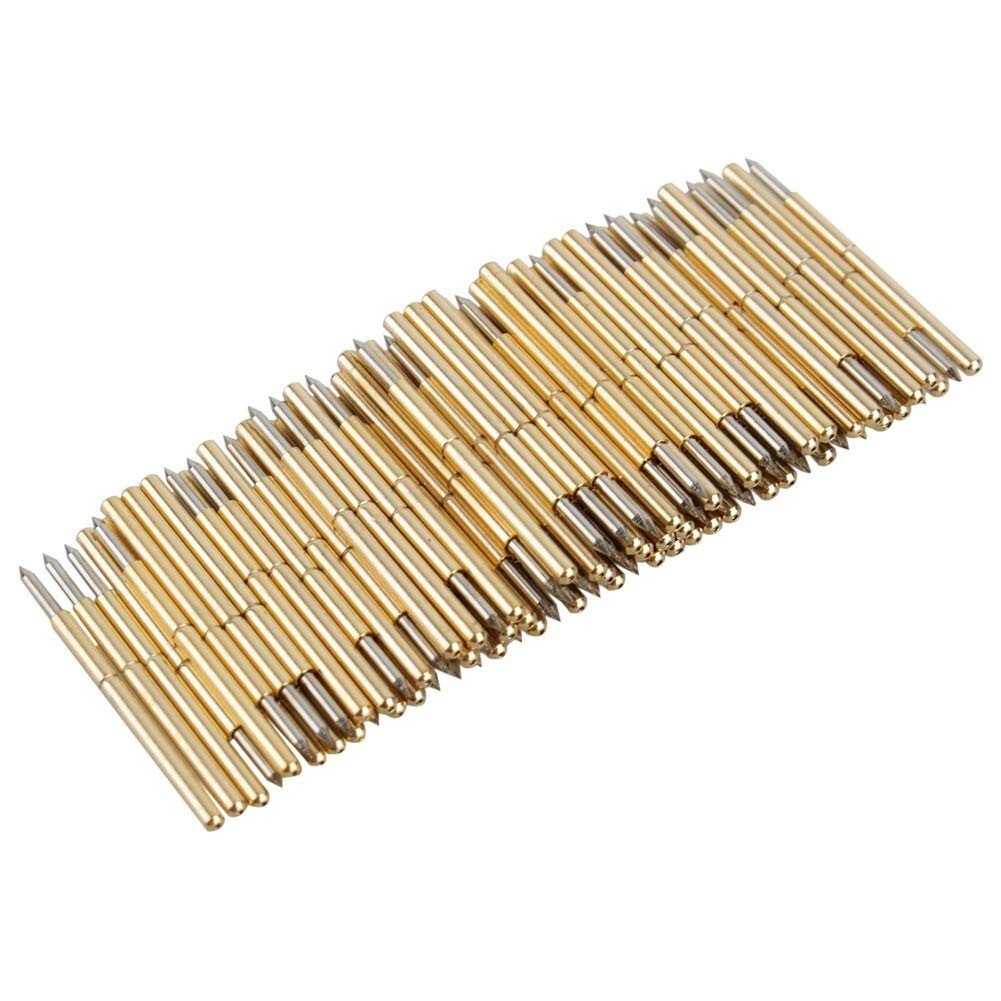 Pogo Pins 100pcs P75-B1 Spring Test Probe Round Pogo Pin 3A Conical Head 1.02