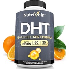 Nutrivein DHT Blocker with Biotin - Boosts Hair Growth  New Follicle Growth