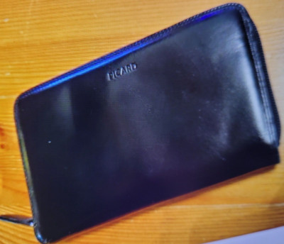 PICARD Germany Leather Wallet Black Snap Change Purse  & Multiple Card Slots