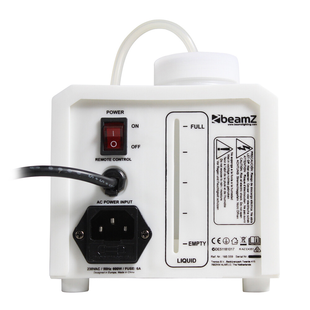 Beamz Snow Machine 600w Blizzard Snowflake Foam Remote Control DJ Disco