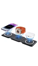 Foldable Wireless Charger Fast Charger 3 in 1 for Phone, Headphones, Smartwatch