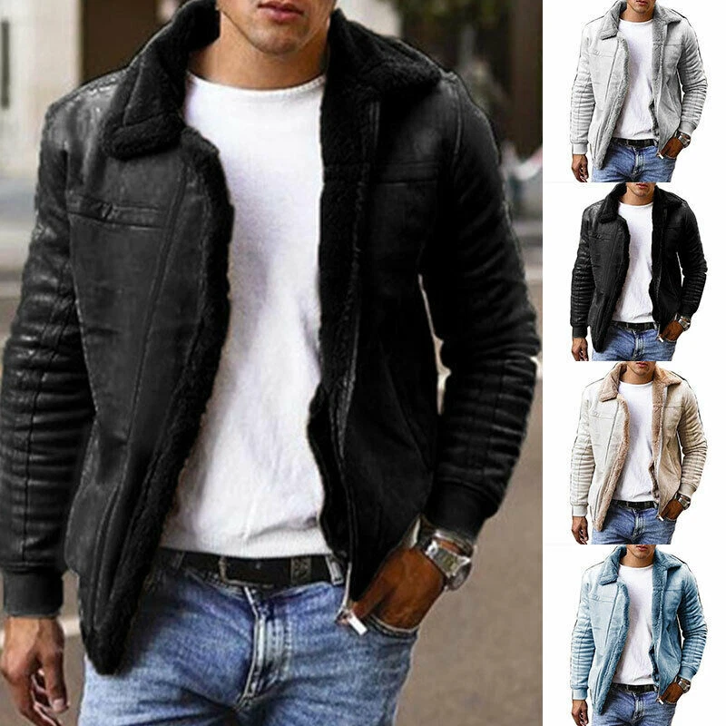Mens fur lined shop winter jackets