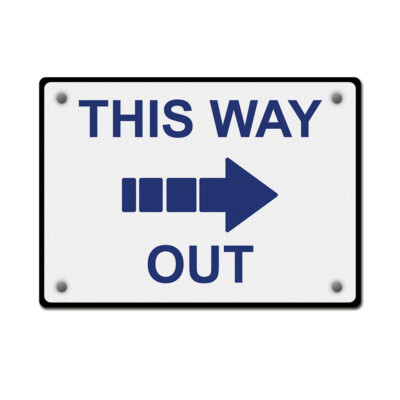 Aluminum Horizontal Metal Sign Right Directional Facility Property