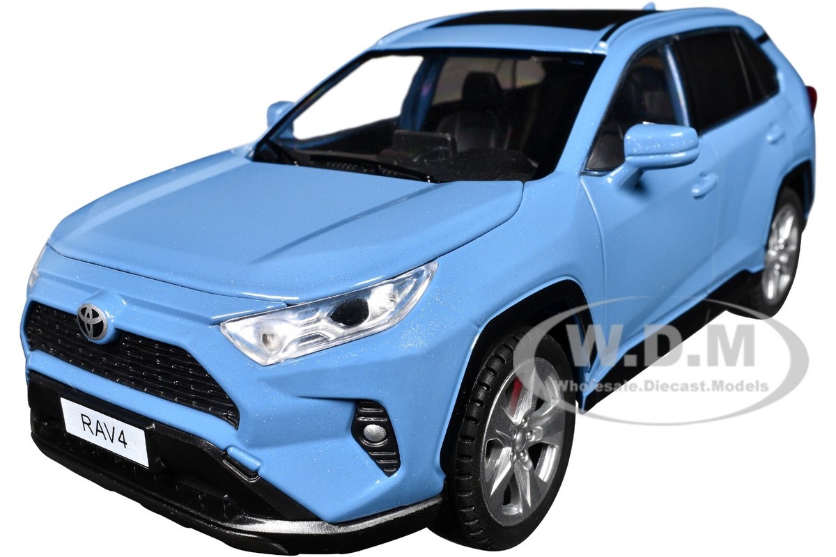 TOYOTA RAV4 HYBRID XLE BLUE 1/24 DIECAST MODEL CAR H08666 | eBay