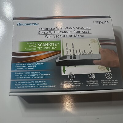 Pandigital ScanRite Technology Handheld Wand Scanner 8.5 x 14 Purple - S8X1101PU