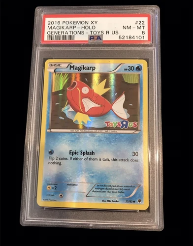 2016 Pokemon XY Generations Toys R Us Holo Magikarp #22 PSA 8 NM-MT