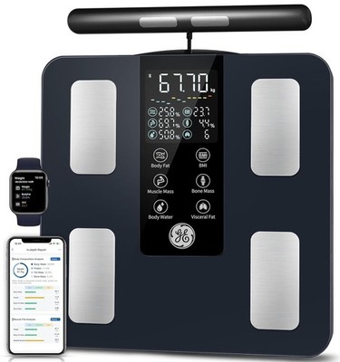 Gemini GE 8-Elektroden Smart Digitale Körperfettwaage - Schwarz
