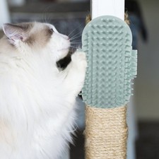 Self Grooming Cat Brush Corner Scratcher for Wall Table Massager