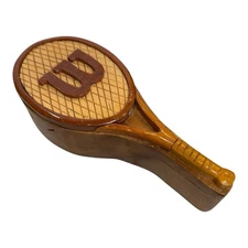 Tennis Wooden Puzzle Box Hidden Interior Hand Crafted Gift Novelty