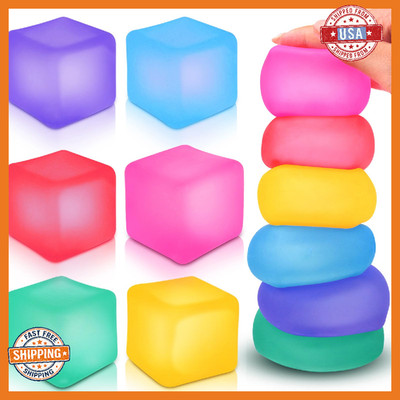 Fidget Stress Cube 6 Pack - Sensory Fidget Toys for Relaxation & Anxiety