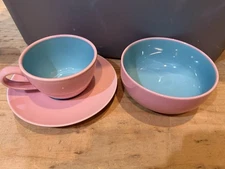 Lindt Stymeist Colorways Pink & Blue Teacup & Saucer Set & Bowl