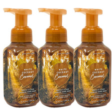 3 BATH  BODY WORKS WHITE COCONUT CARAMEL GENTLE  CLEAN FOAMING HAND SOAP NEW