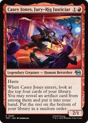 NM Casey Jones, Jury-Rig Justiciar, MTG, TMNT, Magic the Gathering, 87
