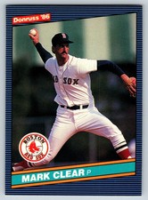 Mark Clear 1986 Donruss #493 Boston Red Sox See Photos