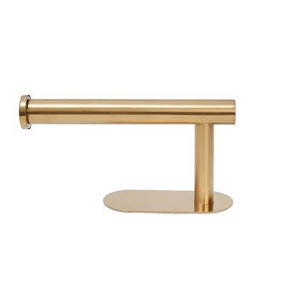 Self Adhesive Toilet Paper Holder Gold Stainless Steel Wall Mount No Punching Ti
