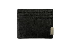 Burberry "Tall Sandon" 100 Textured Leather Card Case Holder