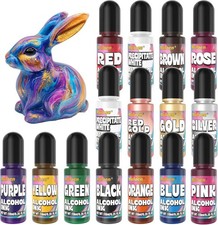 Alcohol Ink Set,15 Colors Alcohol Inks for Resin,Highly Concentrated Alcohol Bas