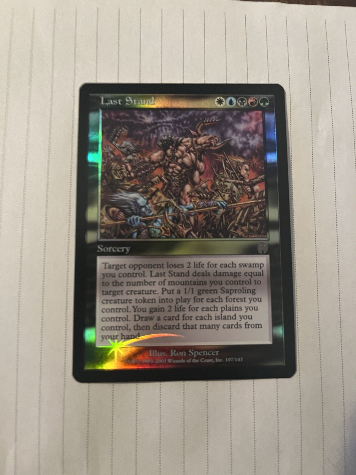 Mtg Last Stand Apocalypse Foil Mint-NM Magic The Gathering