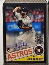 2020 Topps 1985 Baseball Series 2 Black /199 Jose Urquidy #85A-JU Autograph RC