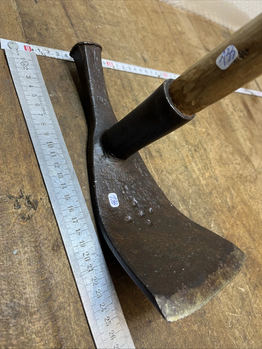 Herminette à Talon De Tonnelier – Manche 31,5 Cm – Outil Ancien – Occasion