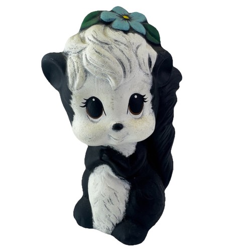 Vintage Anthropomorphic Skunk Coin Bank Ceramic/Plaster Figurine 60s 70s Cute