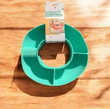 NEW Green Silicone Portable Snack Topper Tray