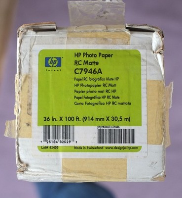 1 Roll HP C7946A 36'' x 100' RC Matte Photo Ink Jet Plotter Paper