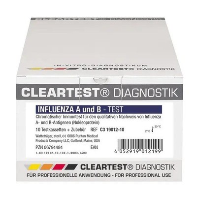 Cleartest Influenza Schnelltest Antigen Grippe Nasenabstrich Untersuchung