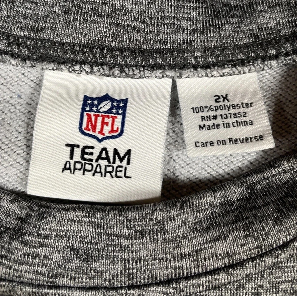 New Orleans Saints NFL Equipo Ropa Crew Ligera Poli Sudadera Hombres Talla 2XL Foto 4 de 4