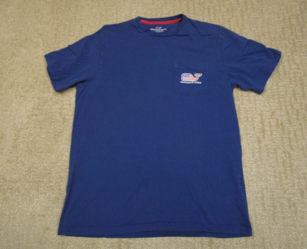 Short Chino Vineyard Vines Homme – Taille 42 – Bleu, Drapeau Américain Brodé