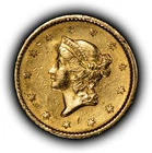 1851 G$1 Liberty Head Gold Dollar Type 1 - Authentic US Coin - AU Detail - G6387