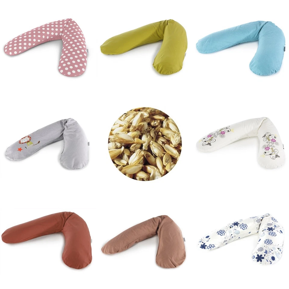 Theraline Original Stillkissen 190cm mit Dinkelspelz Füllung inkl. Bezug TOP