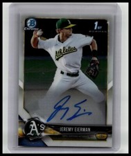 2018 Bowman Draft #CDA-JE Jeremy Eierman Chrome Draft Pick Autographs