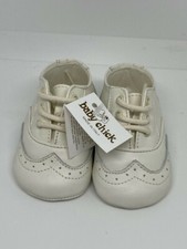 SCARPINA NEONATO SCARPA CULLA BABY CHICK TESSUTO E PELLE MADE IN ITALY 15 16 