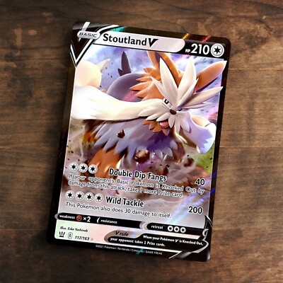 Stoutland V 117/163 Ultra Rare Near Mint Pokemon TCG Battle Styles
