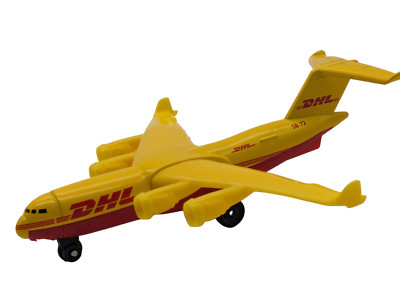 Matchbox DHL Airplane Diecast Transport Plane 2007 Yellow-4.5'' x 4''-Free Ship.