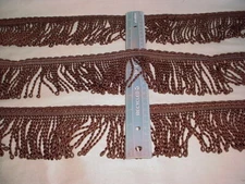 12-3/8Y KRAVET DEEP METALLIC BRONZE CHAINETTE FRINGE UPHOLSTERY TRIM