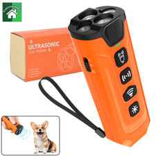50ft Ultrasonic Dog Bark Deterrent Devices Rechargeable Anti Barking Device LED