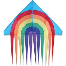 Kite Rainbow Stream Tail 56" Single Line Delta Kite With String..13.50 PR 33141