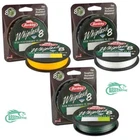 Berkley Whiplash 8 Carrier Fishing Braid Crystal / Green / Yellow - 270m & 300m