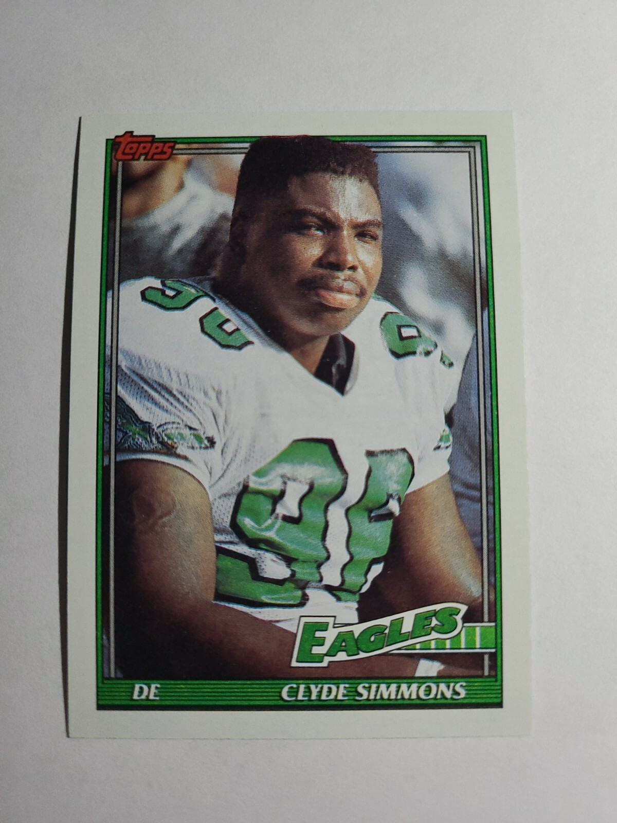 CLYDE SIMMONS 1991 TOPPS FOOTBALL CARD # 216 D7506
