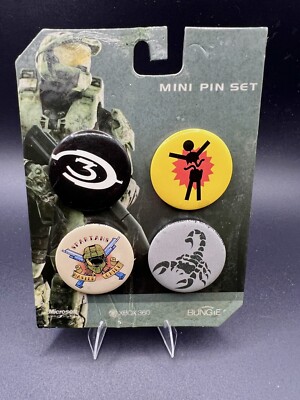 Halo 3 Microsoft Xbox 360 Bungie Promotional Mini Pin Set *NEW*