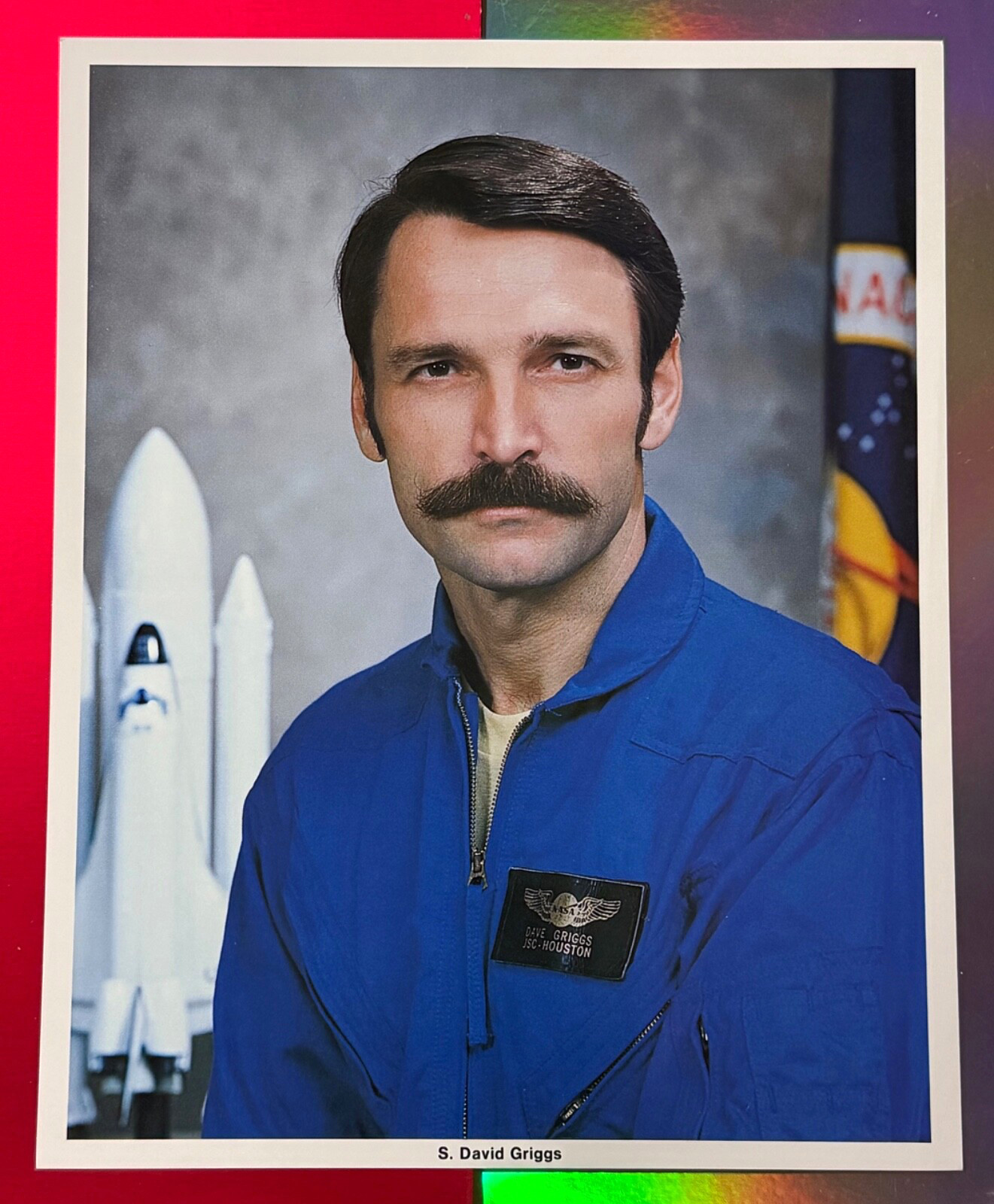 DAVID GRIGGS STS ASTRONAUT  NASA RELEASED COLOR LITHO