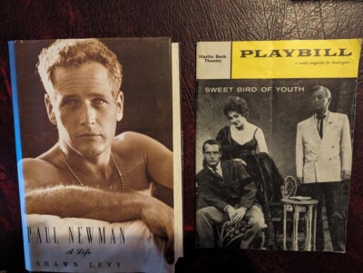 Paul Newman: Broadway Playbill ''Sweet BIrd of Youth''  1959 and Biography by Levy