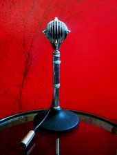 Vintage 1960's Astatic DNHZ Dynamic microphone old w f-11 adapter  cable High Z