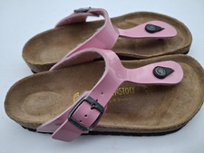 BIRKENSTOCK PINK PATENT GIZEH GLADIATOR SANDALS - UK 3.5, EUR 36 REGULAR